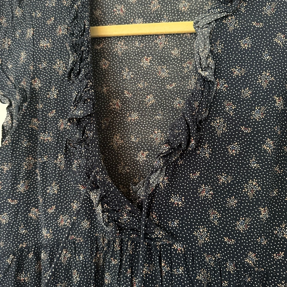 Auguste the Label JASMINE SUNDAY NAVY POLKA DOT & FLORAL FRILL MINI Dress - Picture 5 of 7